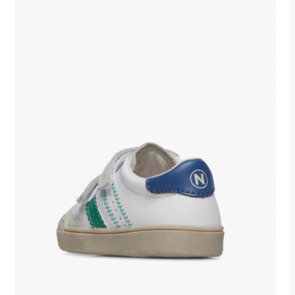 NWT NATURINO RIBY VL. Suede and leather sneakers, White-Green - Picture 4 of 15